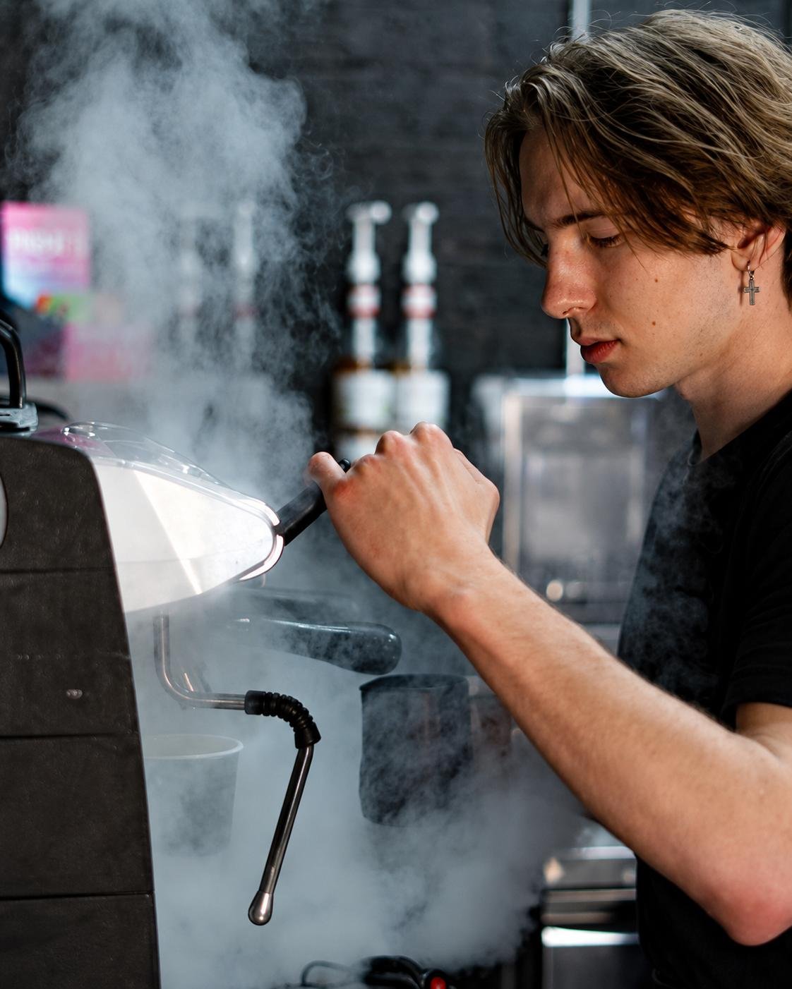HQ Brew barista at work