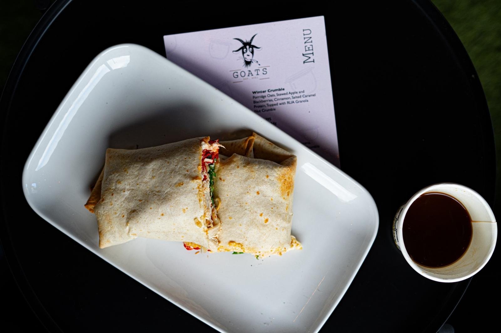 Gourmet chicken wrap