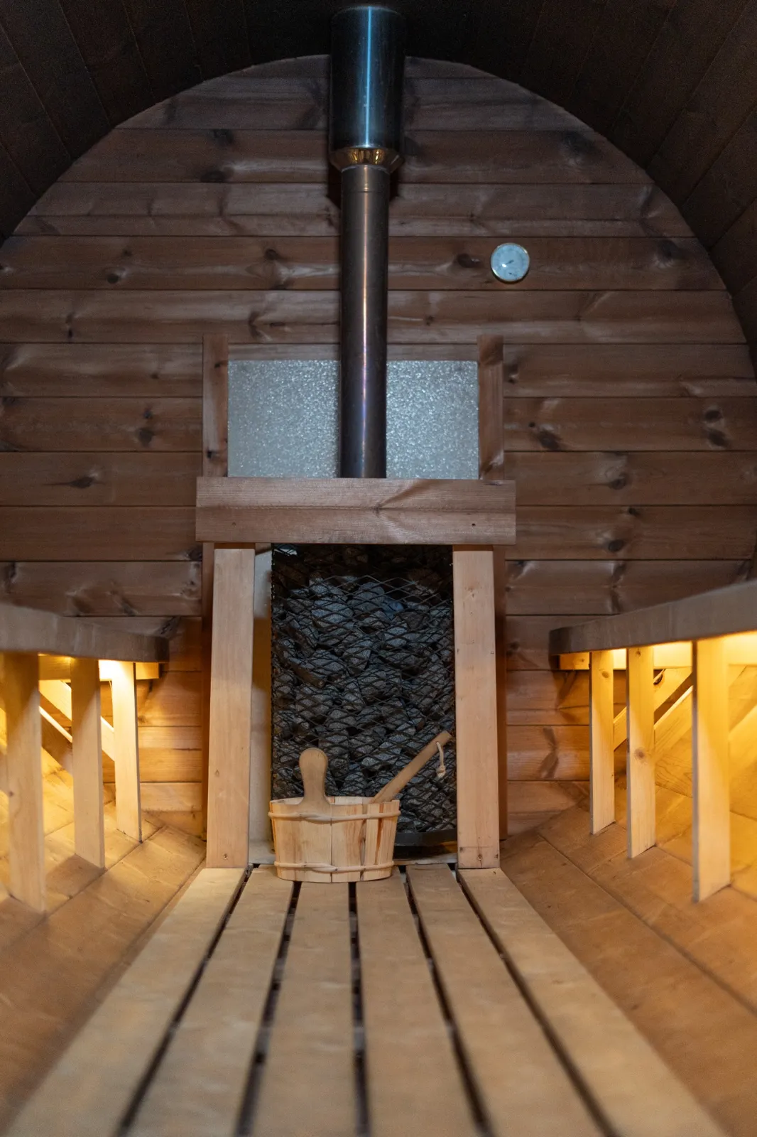 Traditional sauna interior